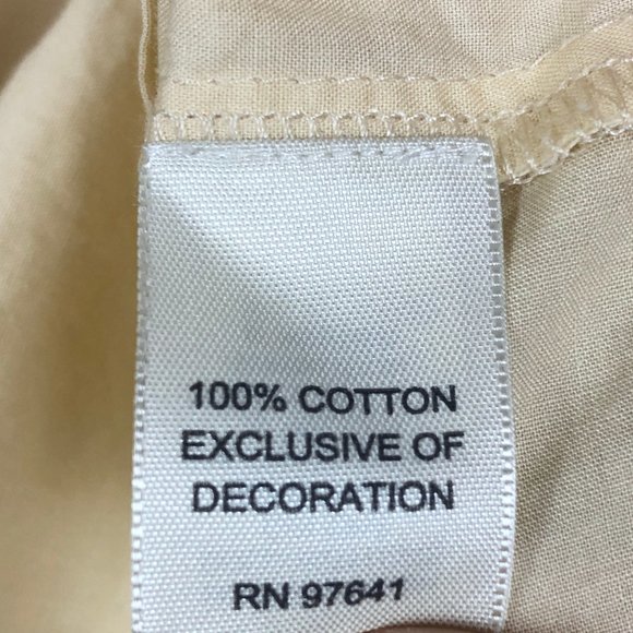 J. Jill Button Up Top Cotton‎ Yellow Mandarin Collar Size SP - Picture 3 of 9